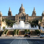Catalonian national museum MNAC and Magic Fountain in Barcelona